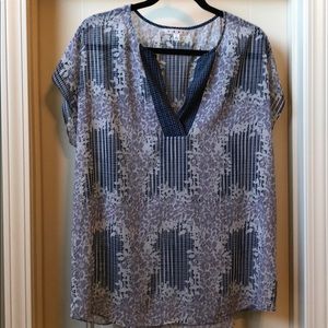 CAbi sheer print top
